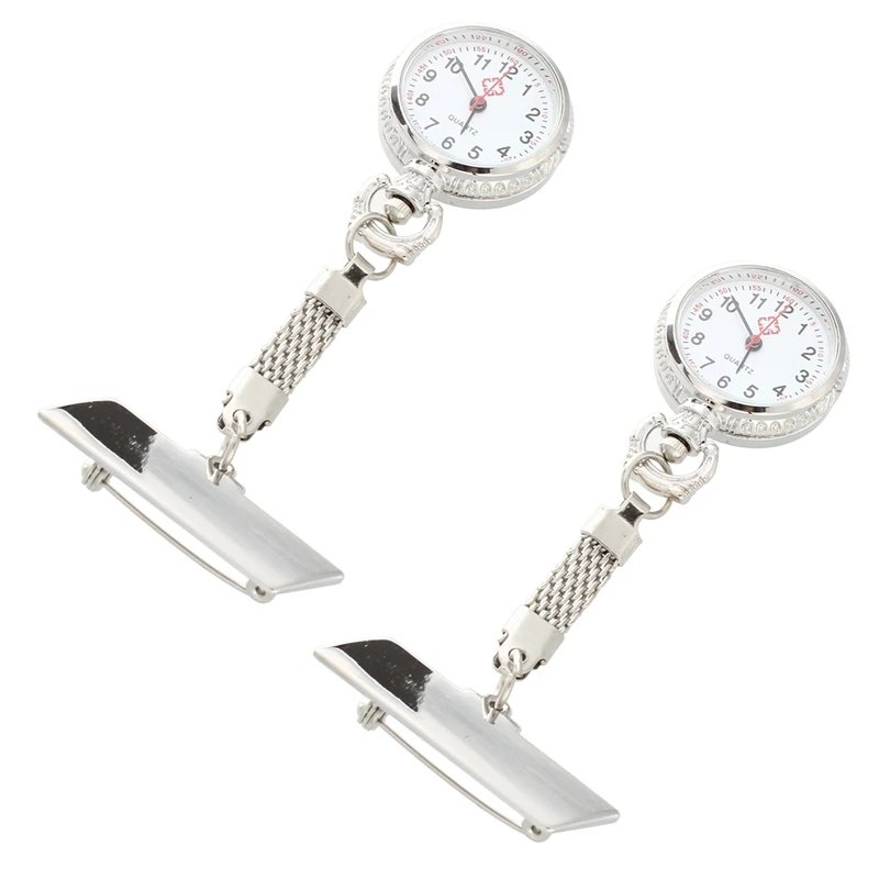 Nurse Watch Quartz Movement with Brooch Pin