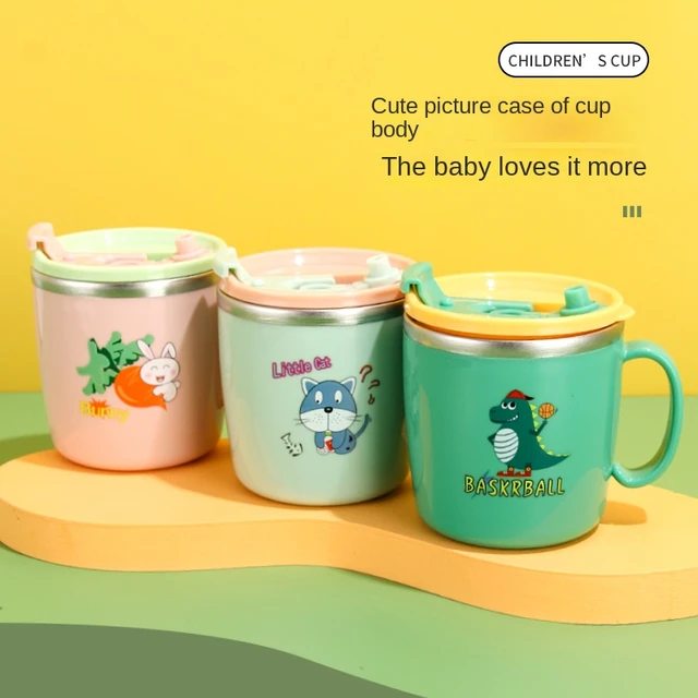 Wholesale Stackable Stainless Steel Toddler Straw Cups for Kids