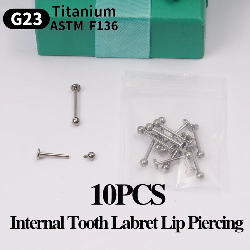 Eyebrow Piercing Jewelry Labret Lip Stud G23 Titanium Septum Piercing Nose Ring C rod Body Jewelry For Women 10PCS Piercing Jewelry