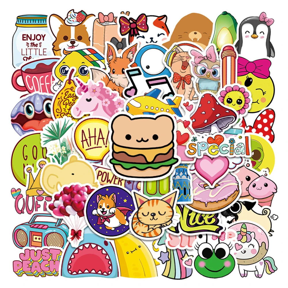 

10/30/50PCS Cartoon VSCO INS Style Stickers Kids Toy Graffiti Decals DIY Laptop Luggage Fridge Car Cute Mixed Sticker Wholesale