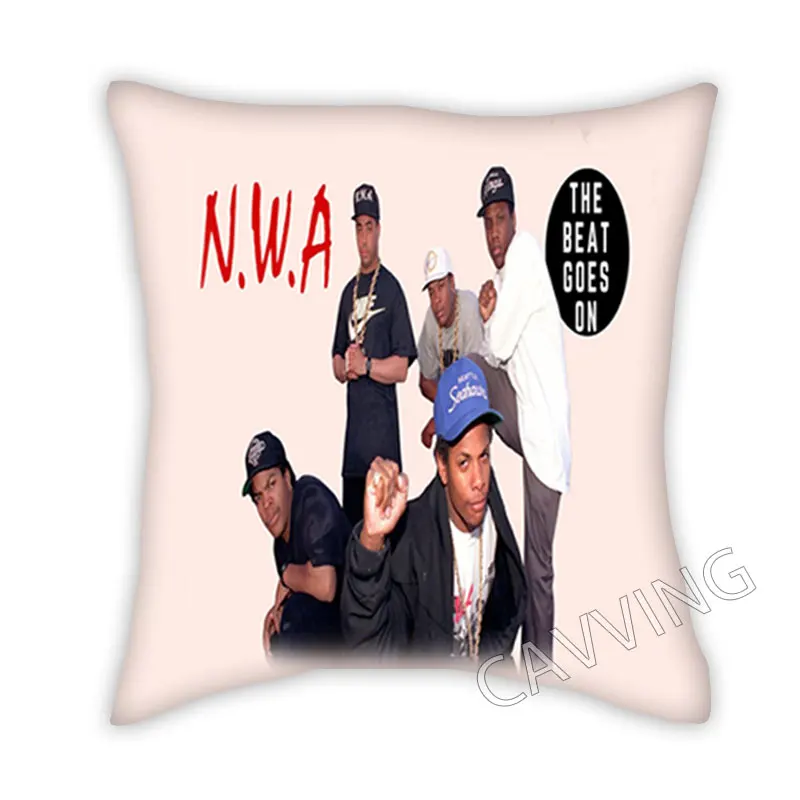 

Декоративные наволочки NWA из полиэстера с 3D принтом, декоративная наволочка для подушки, квадратные Наволочки на молнии, подарки для фанатов, домашний декор