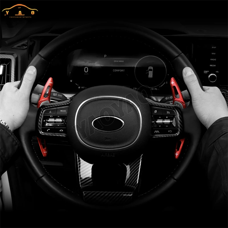 For Kia Sorento MQ4 Red Accessories Car Shift Paddle Gear Extender Shifter  Aluminum Steering Wheel Modification Shift Paddles - AliExpress