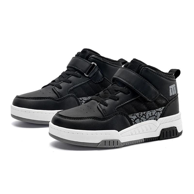 أحذية أطفال كلاسيكية على الموضة للأولاد أحذية رياضية جلدية عالية الجودة أحذية كرة السلة المتزلج أحذية رياضية فاخرة للأولاد