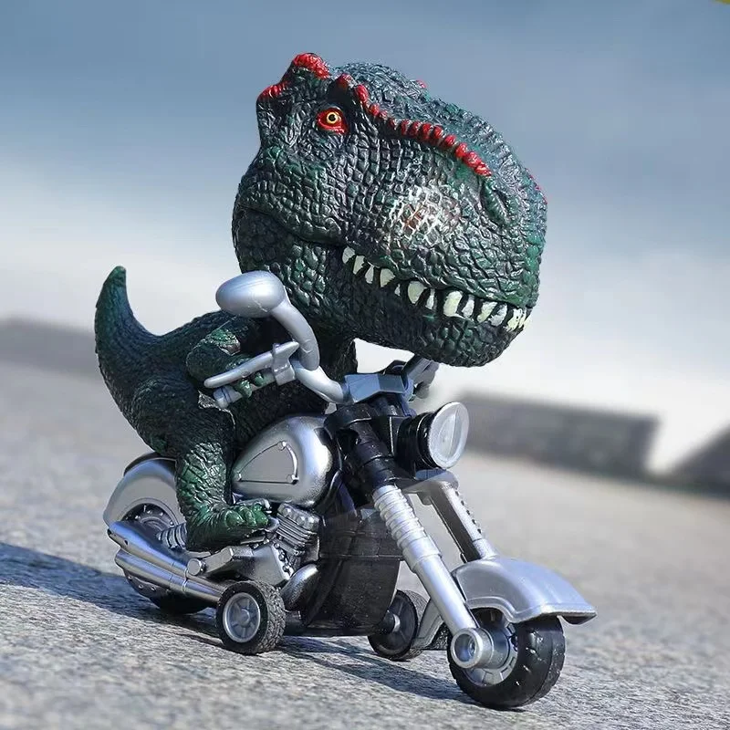 Personality Tyrannosaurus Inertia Motorcycle Toy Novel Dinosaur Tiger Panda Motorcycle Dynamic Model Handsome Boy Gift