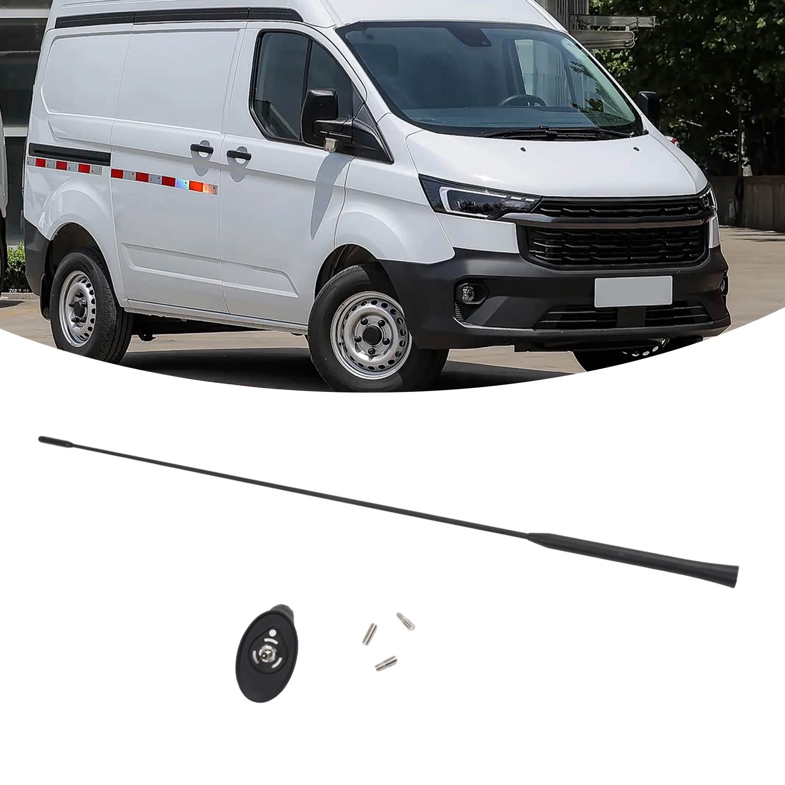 라디오 교체용 안테나 및 베이스 플라스틱 및 금속 부품용 내후성 설계(Transit Mk8 2014-2022용)