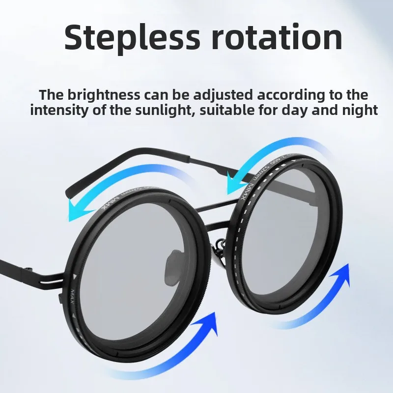 Fishing Glasses ND Filter Lenses 1-9 Gears Adjustable Sunglasses Rounded Polarized Glasses Handcrafted Unisex with Bag polarized sunglasses fishing sunglasses