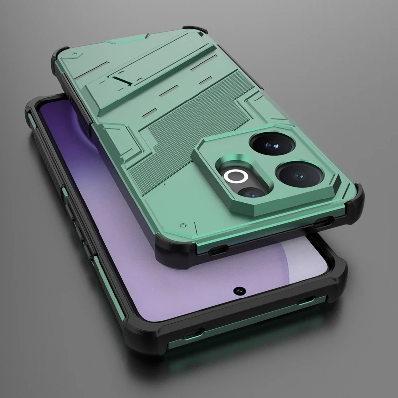 Punk Style Shockproof Rugged Armor Phone Case with Bracket
