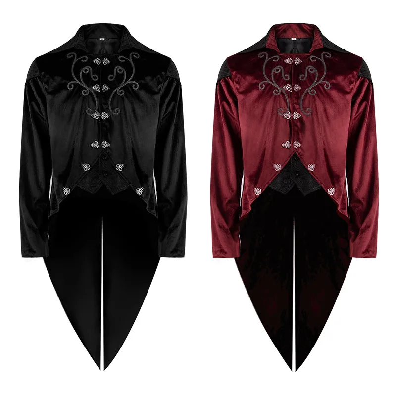 

Halloween Medieval Vintage Tuxedo Men's Coat Costume