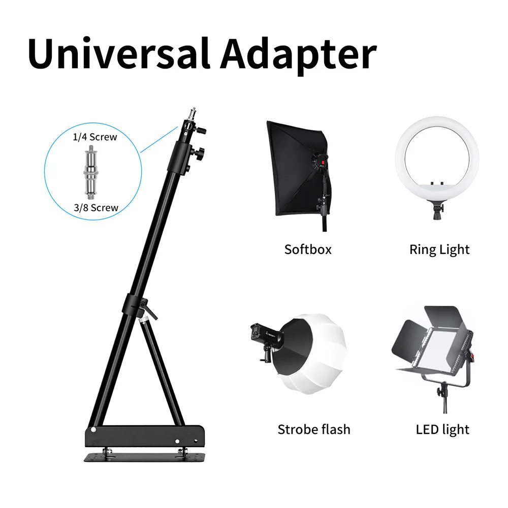 Soporte de proyector de brazo de montaje en pared pesado para estudio de fotografía, anillo de luces estroboscópicas de vídeo, Softbox, 170cm, 135 cm, 100cm