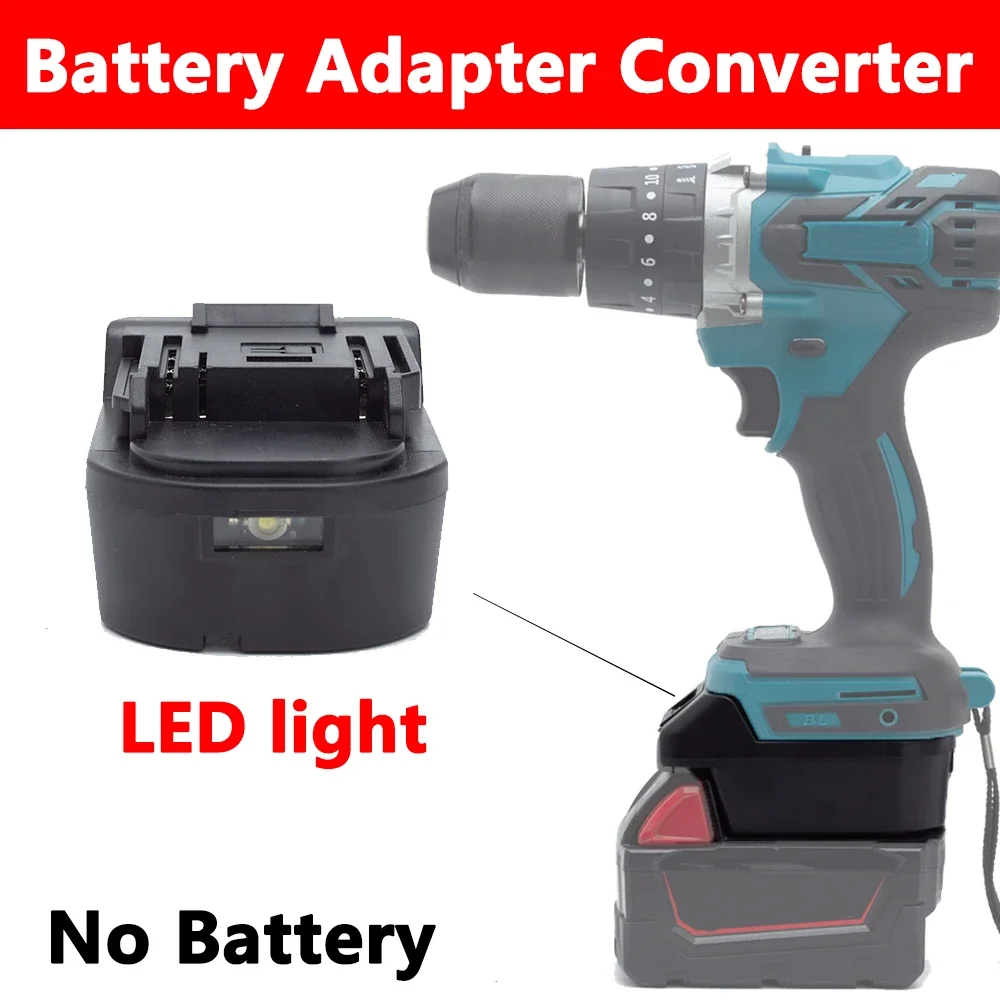 For Milwaukee Li-ion Battery Adapter Converter to for Makita18V Cordless Electric Drill Power Tool(without battery)
