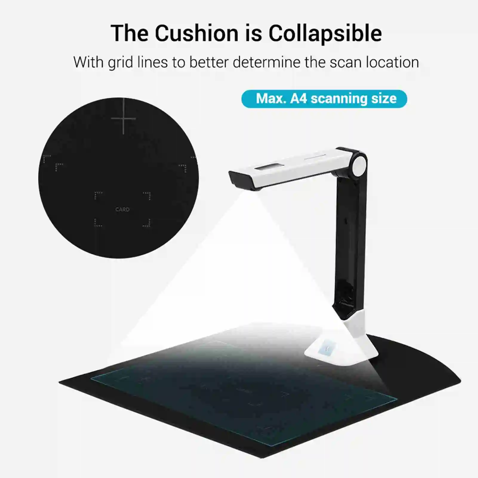 【New】Portable 10MP High Definition Scanner BK50 Capture Size A4 Document Camera for Card Passport File Documents 7 Languages