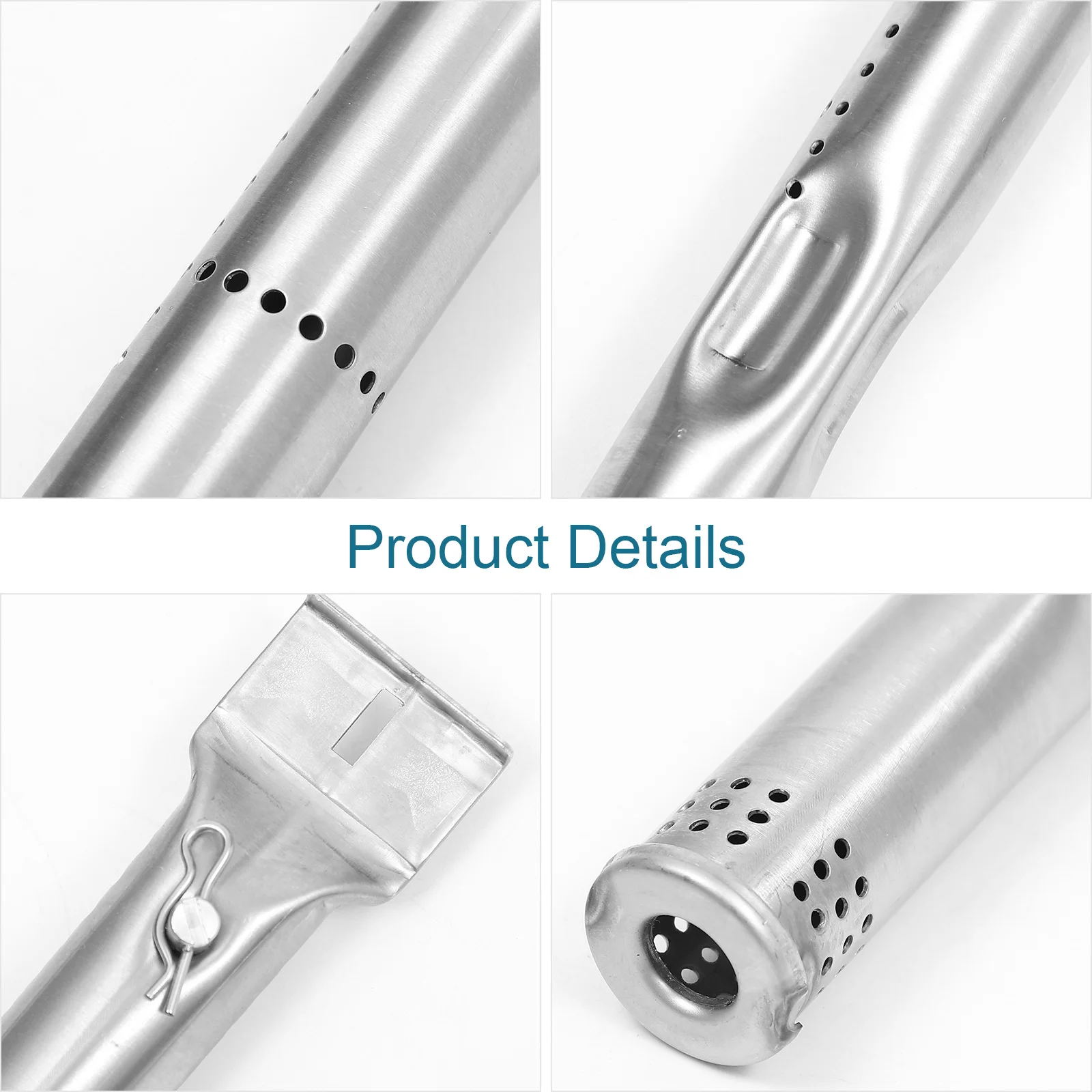 BBQ Grill Pan, 4pcs Stainless Steel Grill Burner Tube for Household Kitchen