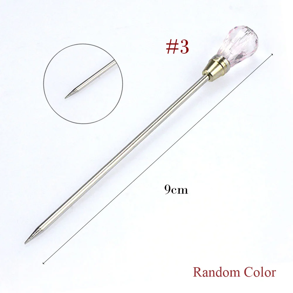 Nail Art Tool Stirring Rod Acrylic Powder Gel Polish Spoon Dotting Pen Manicure Glitter Decor 1pc