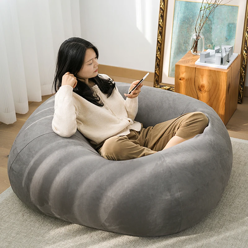 

Large Puff Couch Outdoor Sofa Bean Bag Lazy Nordic Filling Reading Bean Bags Living Room Single Pouf Gonflable Beds Furniture
