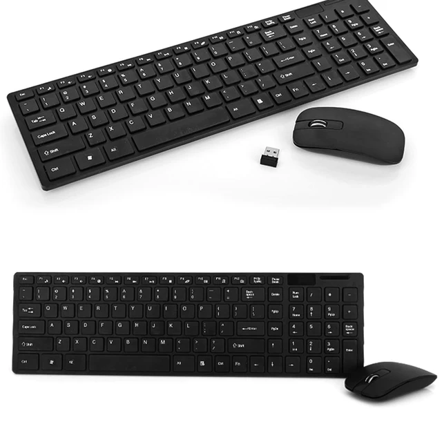 K-06 2.4G Wireless Keyboard and Mouse Combo Computer Keyboard with Mouse Plug and Play Black Keyboard Mouse for Laptop 5