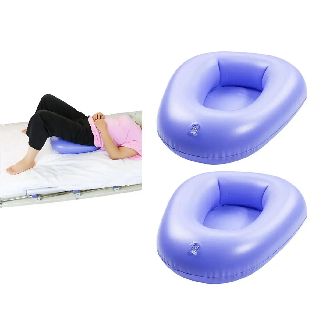 2 X Portable Air Bedpan Inflatable Potty For Elderly Bedridden