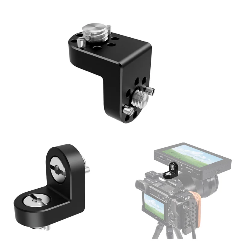 1/4 "3/8" Right Angle Extended Bracket Connector camera accessories camera bracket camera mount bracket for Tripod Head Camera Cage Positioning Hole Photo Vlog Accessory FEICHAO