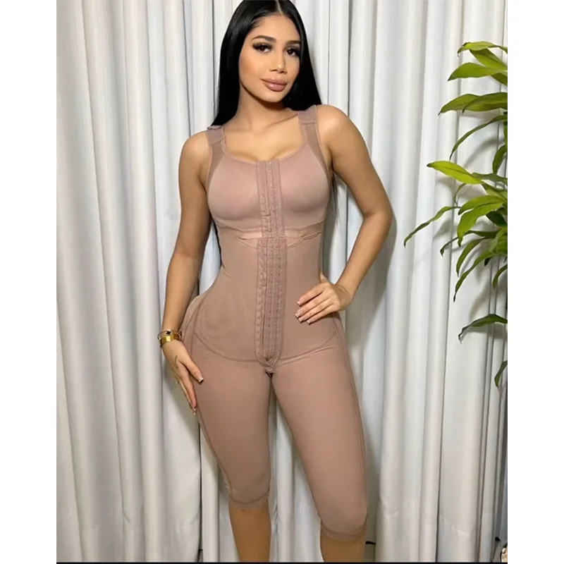 Fajas Colombianas High Compression Slimming Seamless Waist Trainer Shapewear Full Body Shaper  Chest wrap sleeveless jumpsuit