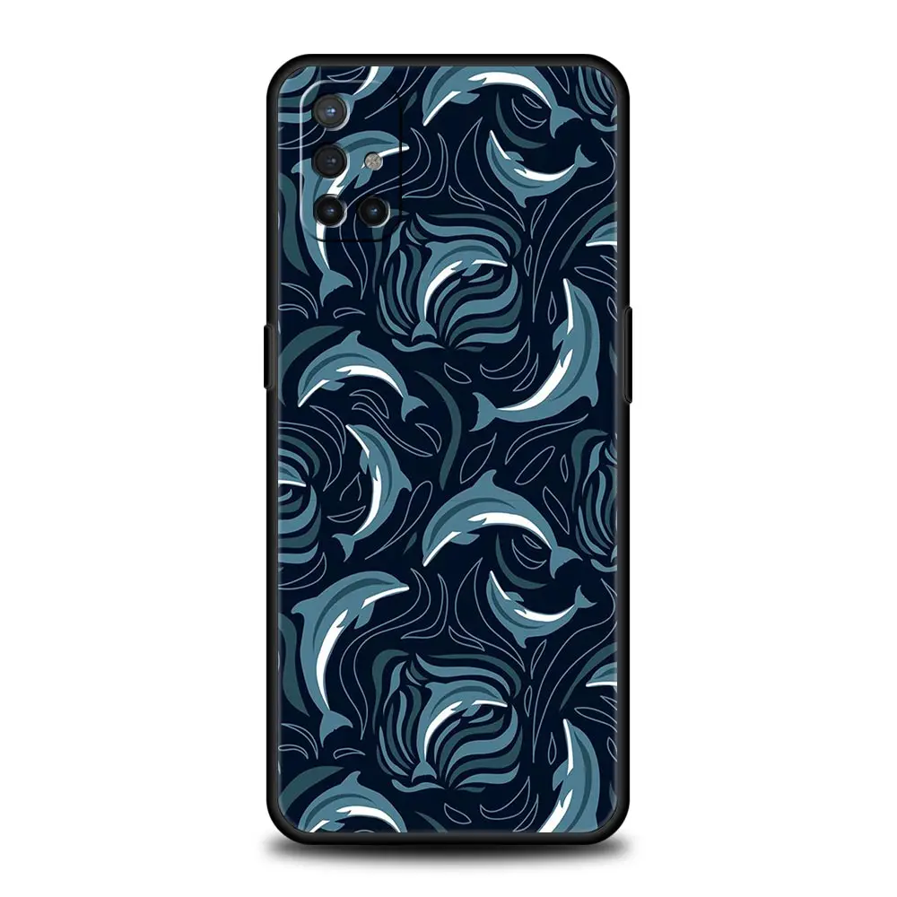 Cartoon Print Soft Black Phone Case Cover