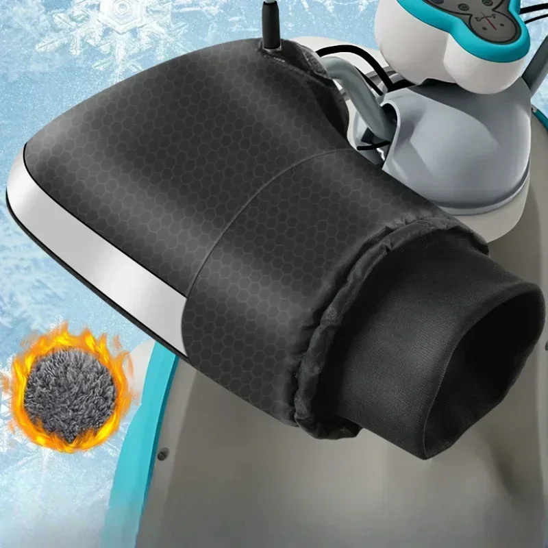 Manchons de guidon de moto imperméables, mitaines de motoneige, gants thermiques d'hiver, gants de vélo électrique, gants de cyclisme, 1 paire 1