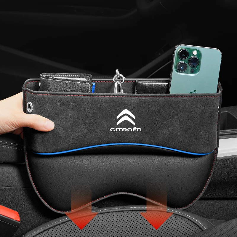 For Citroen Berlingo Saxo C3 C5 C4 C1 C2 Ds3 Grand Picasso Elysee G Car  Seat Crevice Storage Box Suede Leather Car Accessories - AliExpress