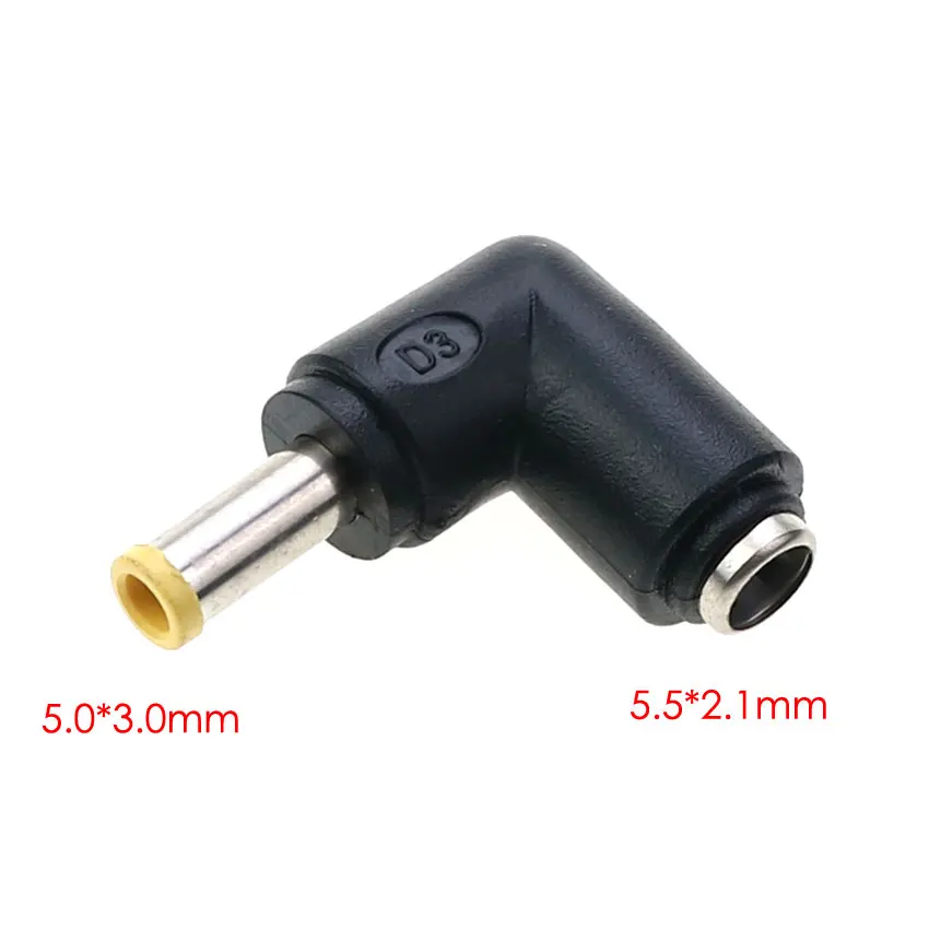YuXi 5.5*2.1mm 암 잭-3.5*1.35 4.0*1.7 4.8*1.7 5.5*2.5mm 수 플러그 직각 Dc 전원 커넥터 어댑터 노트북