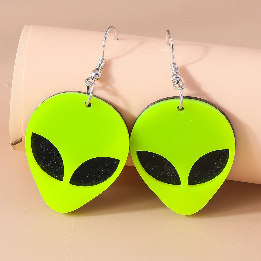 Aihua Niedliche Cartoon-Ohrringe aus Acryl, ET-Alien-Ohrringe, Kawaii, lustige UFO-Raumschiff-Ohrringe für Frauen, Mädchen, Kinder, Geburtstagsgeschenke – Detail 13