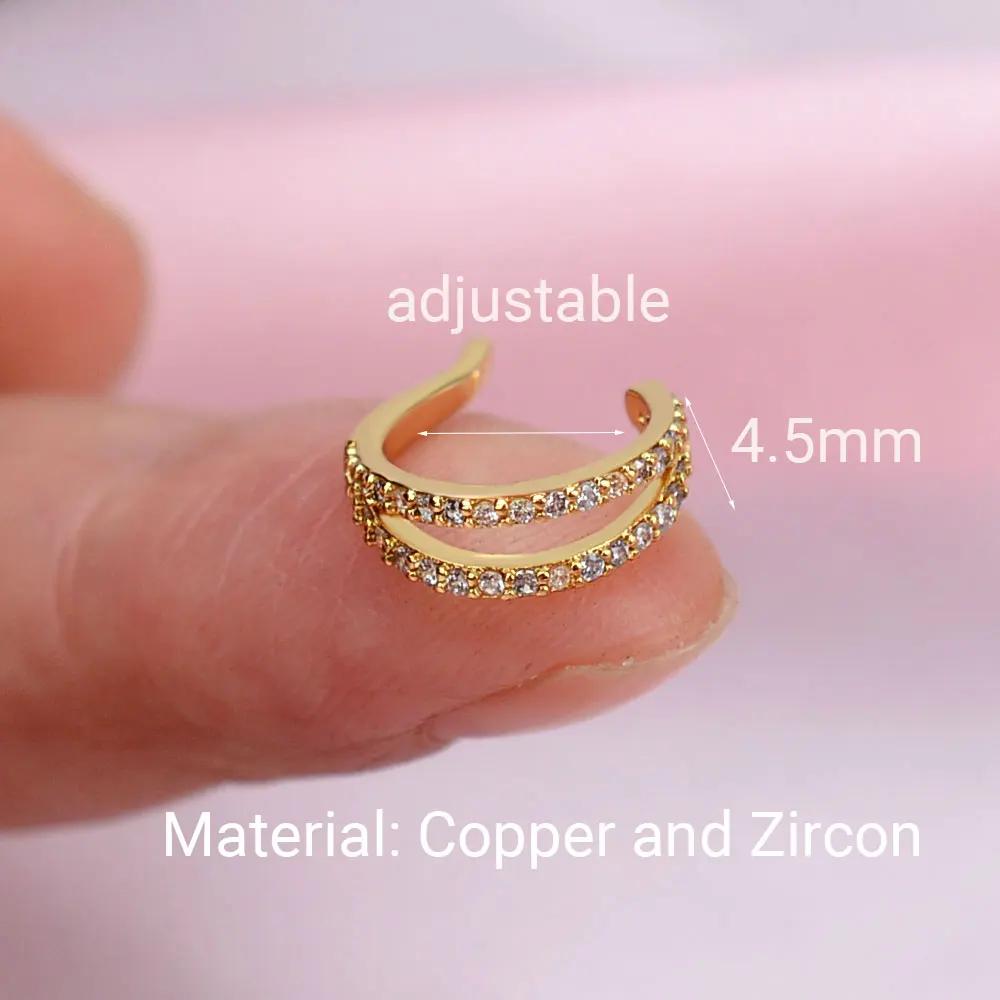 Ear Clip Earrings Clip Earrings Ear Clip 1Pc Fashion Zircon Cartilage Cuff Earring for Women Adjustable