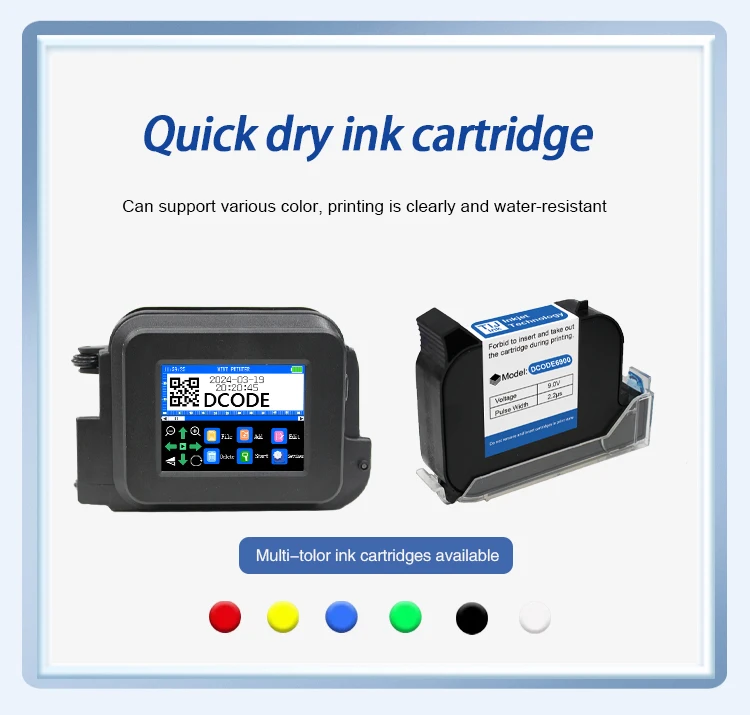 XMINI 12.7MM Portable Coder Handheld Inkjet Printer for Text QR Barcode Batch Nu