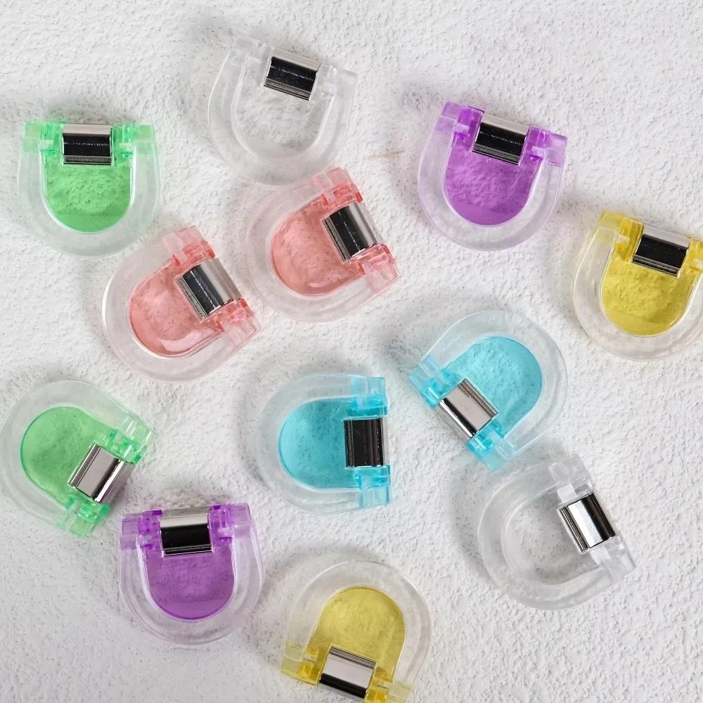 Clip per etichette per libri trasparenti da 10 pezzi, clip resistenti, clip per carta con bordo antiscivolo, set di clip colorate in plastica per segnare le pagine, per uso in ufficio - immagine 2
