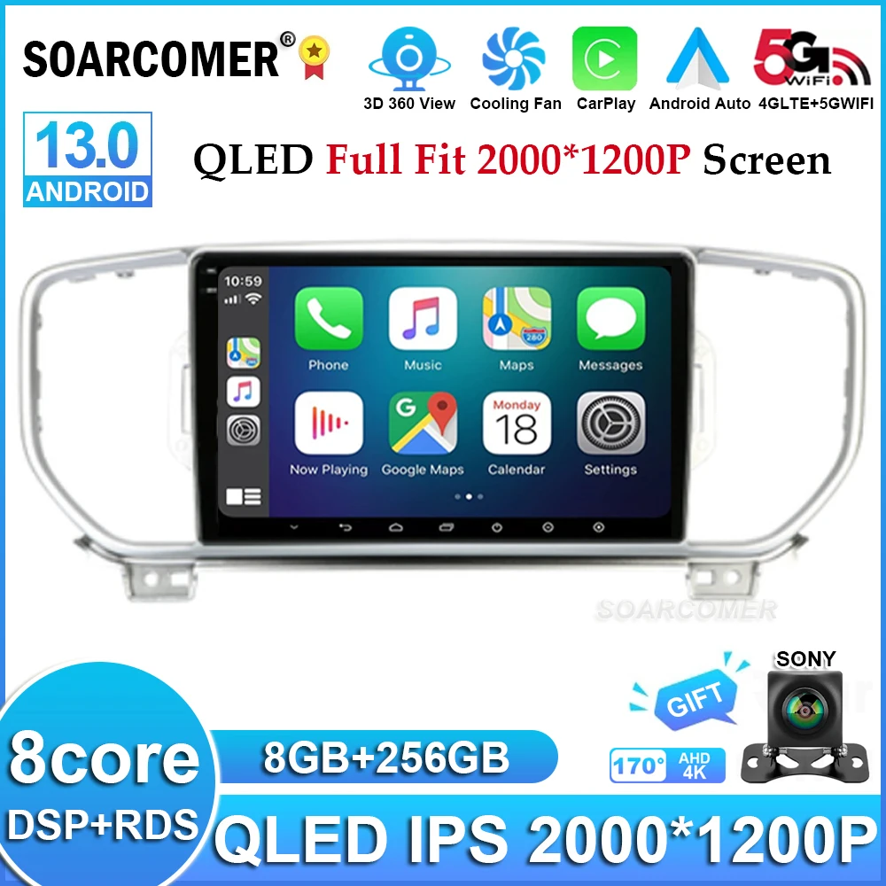 

Android 13 для KIA Sportage 4 QL 2016-2018 4G WIFI DSP автомобильное Стерео Радио мультимедийный видеоплеер навигация GPS головное устройство Carplay