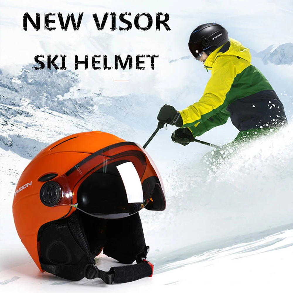MOON Half-Covered Ski Helmet with Goggle Cover 2