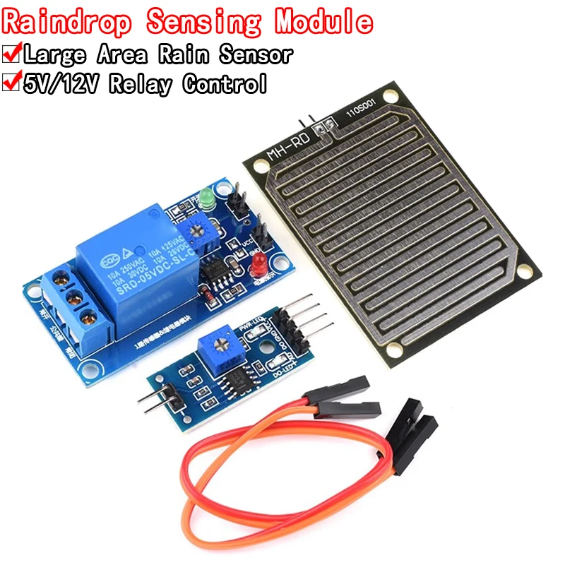 Sensor modul zur Erkennung von Schnee Regentropfen Regen wetter modul Luft feuchtigkeit für das Arduino-Relais steuer modul Regenwasser sensor modul