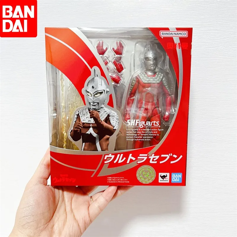 Anime Bandai Action Figure 15cm Original Shf Ultraman Seven Model Toy  Collection 1/12 Figure Pvc Model Adult Birthday Gifts With box