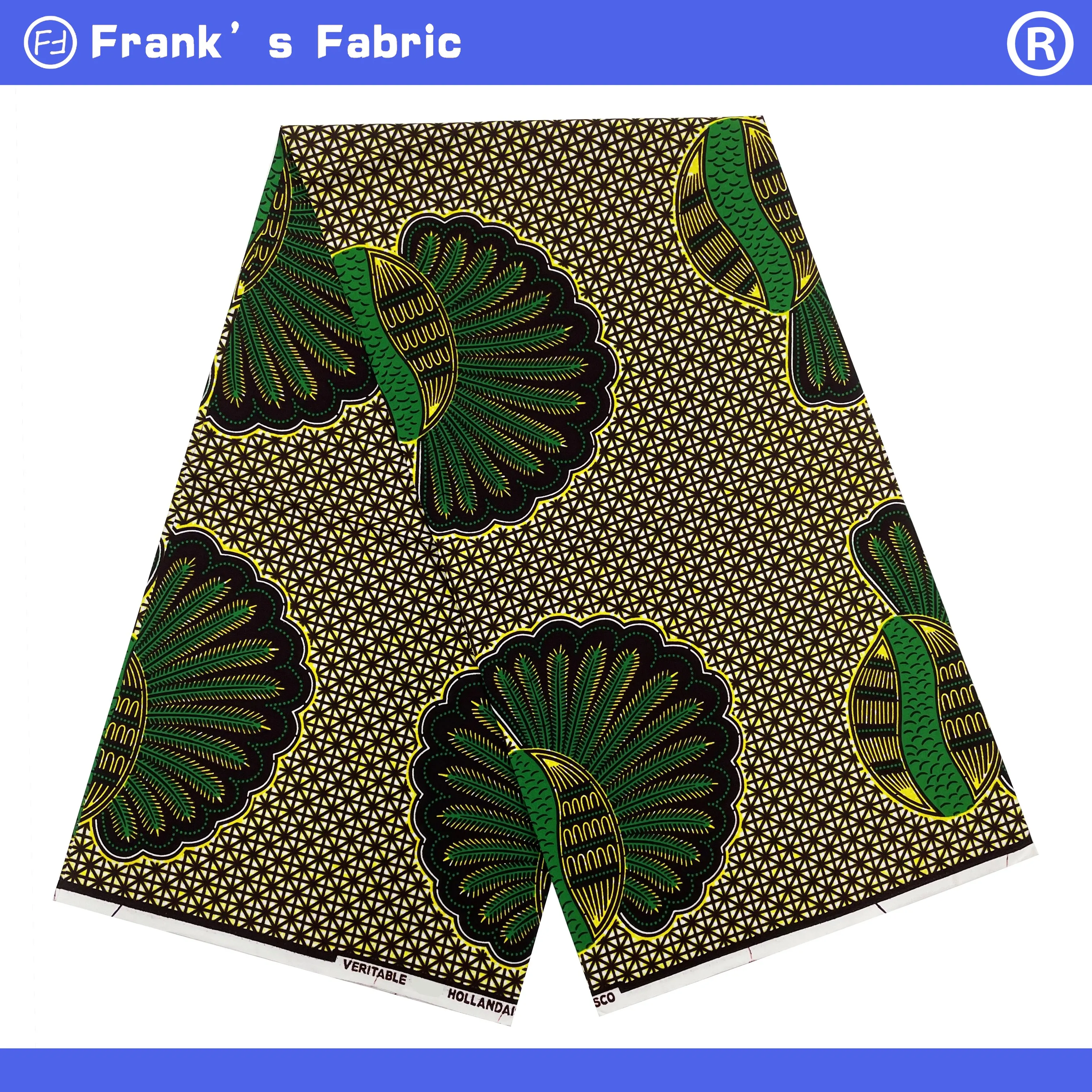 

100%Cotton Ankara Vlis Wax Cloth For Sewing Dress 6 Yards Real Original Hollandaise Dutch African Wax Print Fabric From Holland