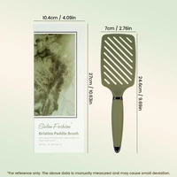 Peigne démêlant en poils de sanglier, brosse à cheveux ajourée, antistatique, Massage du cuir chevelu, outils de coiffure pour Salon de coiffure, cadeau, 1 pièce 2