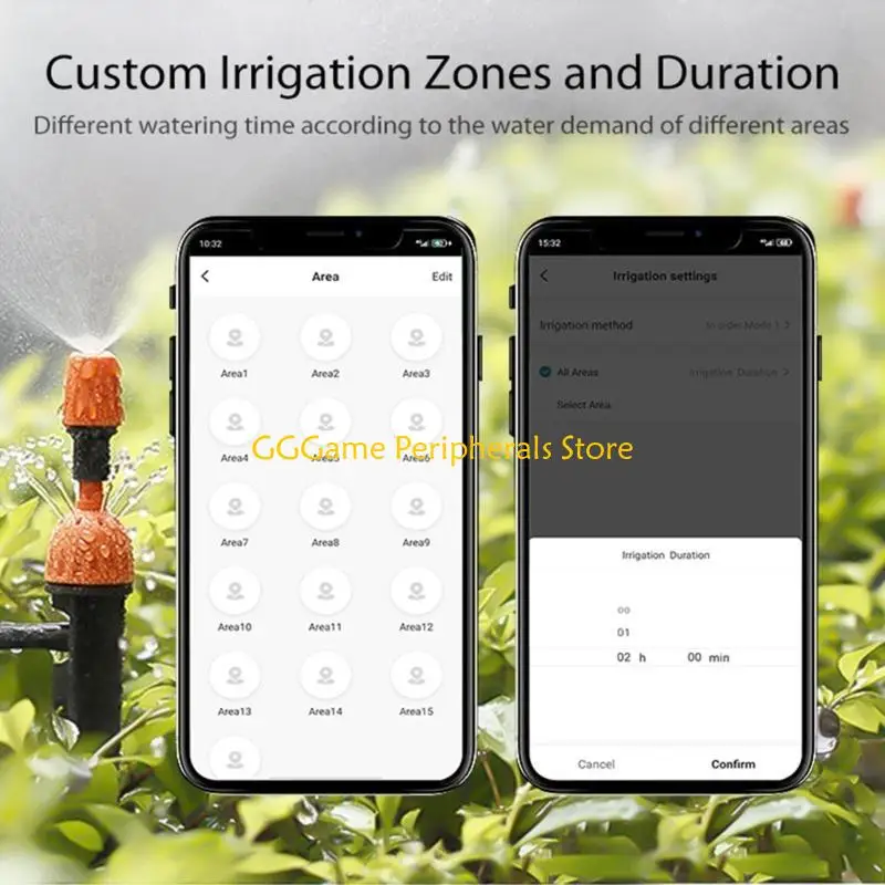 U55B LCD 컬러 스크린 WiFi 워터 타이머 16 구역 호스 타이머 SmartSprinkler 타이머 시스템 프로그래밍 가능한 스프링클러 컨트롤러