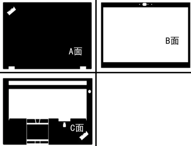 Pre-cut 1xTop 1xPalmrest 1xScreen Bezel Skin Sticker Cover Case Film For Thinkpad X270 T440P T450 X390 X395 P73 T460 T440 T430 laptop sticker