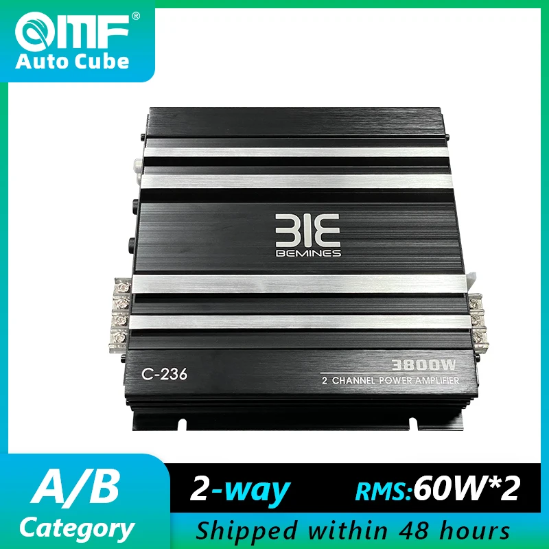 

2x60W Automotive sound Amplifier ZL236 2Channel Stereo Professional DSP Amplifier for Active Car Subwoofer Car Audio System