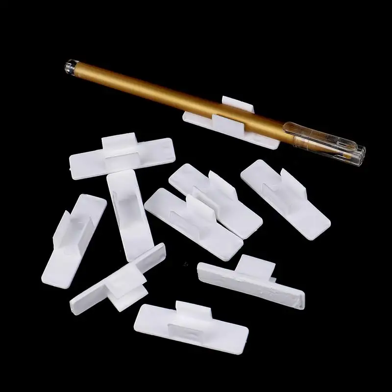 10 Pcs Self Adhesive Pen Holder For Notebook Stylus Ballpoint Pen