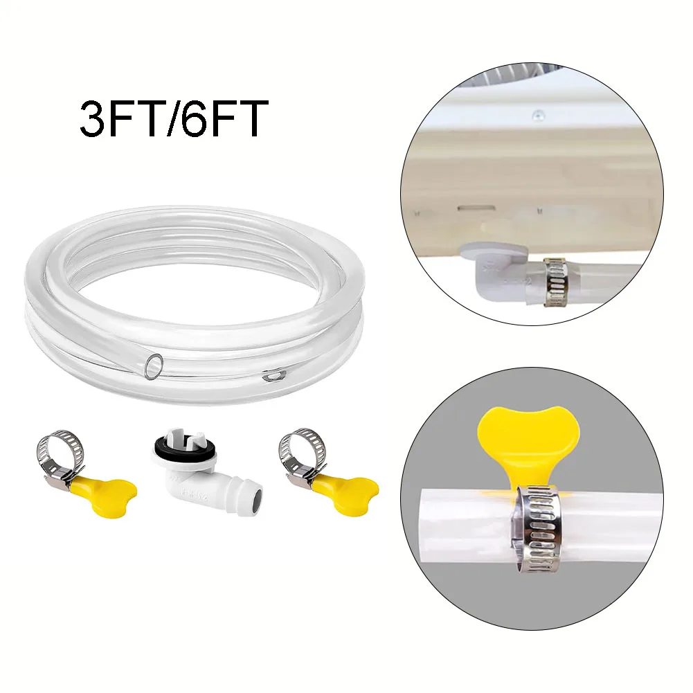 Description Picture 4 of item3/6ft Air Conditioner Drain Hose Split Casement Drain Kits Extension Hose Connector Condensate Water Tubes Joint