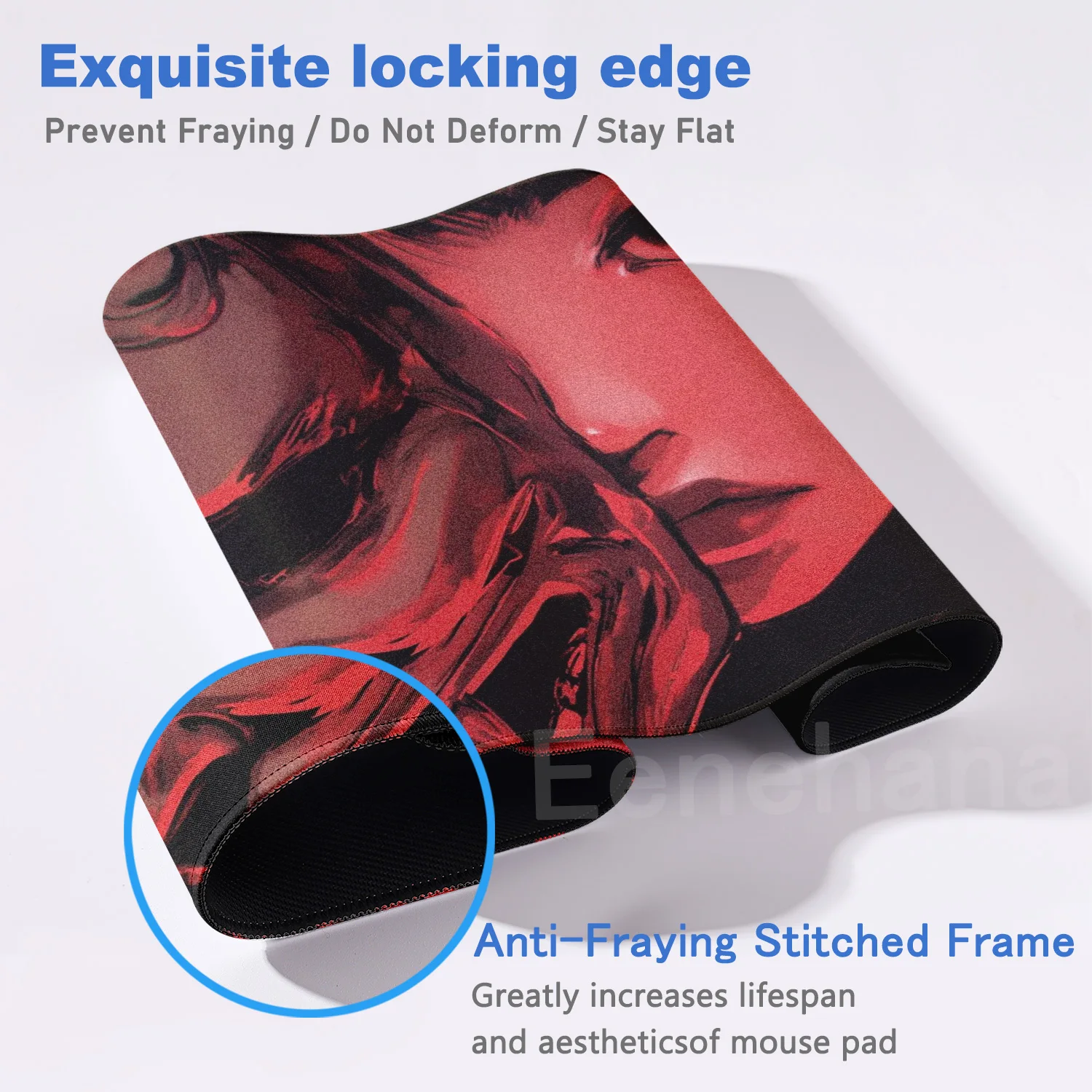 90x40CM Speed Mouse Pad Girl Mask Rubber Mouse Mat Game Professional E-Sports Mousepad High Elastic Non-slip Bottom Desk Mats