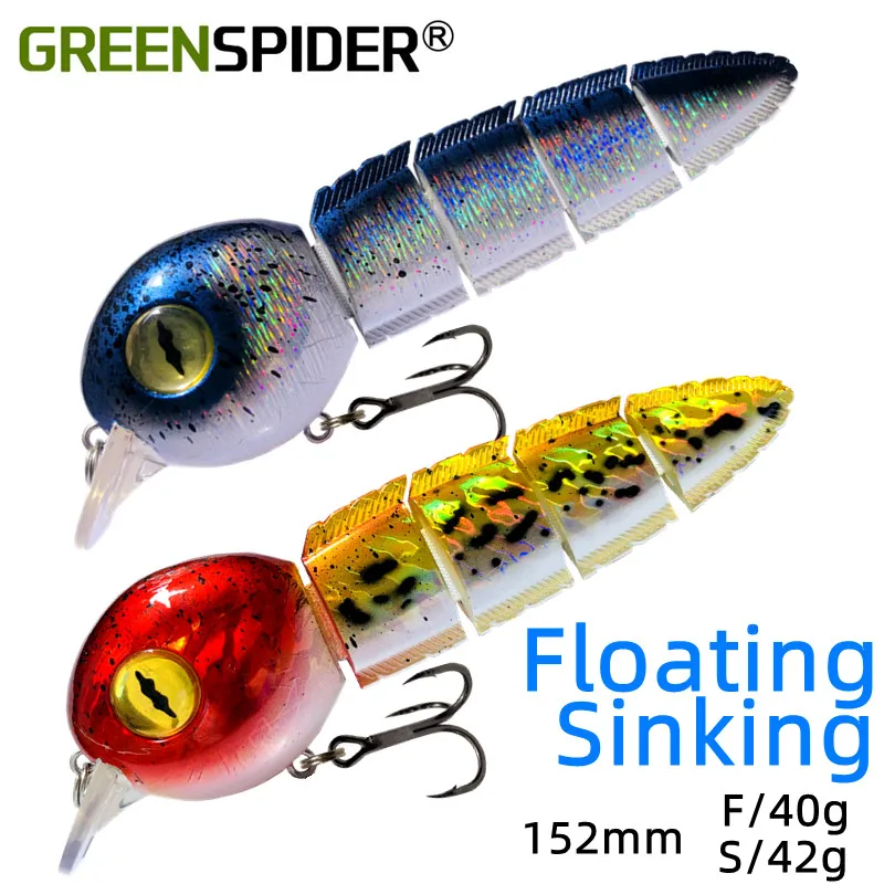 152MM 40G Durable Fabric Wobbler Fishing Lures Life Like Swim Action  Jointed Wobbler Fishing Tackle for Pike Musky Bass Fishing