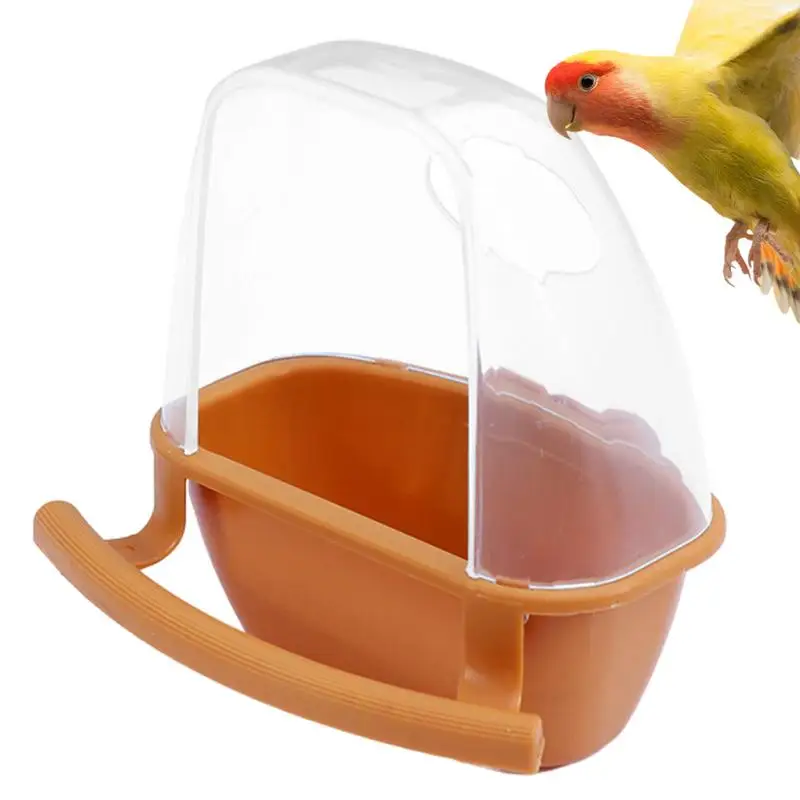 

Splash-proof Sprinkler Bird Cage Feed Container Feeding Bowl Accessories Bird Cage Feeder Station Parrot Food Supplies Dispenser