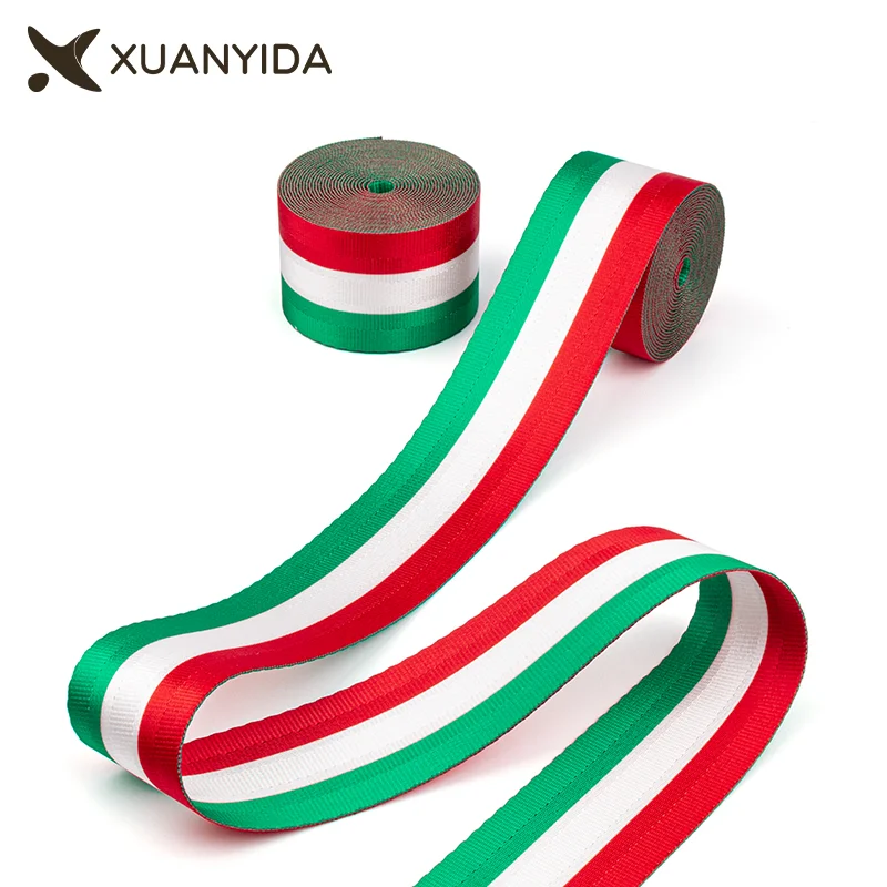 

Car Italian Flag Safety Belt 3.6m/roll Strengthen Webbing Seat Belts Racing Harness Strap Standard For Car Accessories