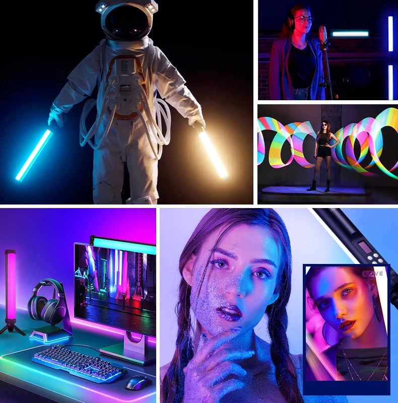 P13 RGB Led Video Light Stick With Tripod 2500K-8500K CRI 95+ Photography Studio