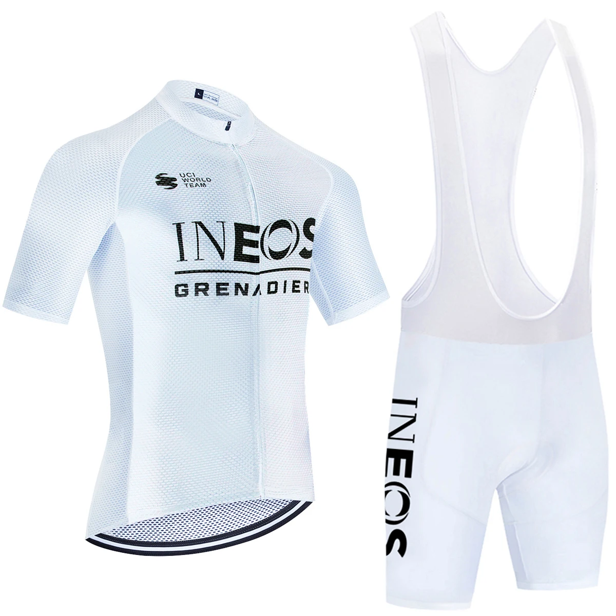 Ineos Team Summer maglia da ciclismo manica corta Set traspirante MTB Mountain Racing Bike Uniform pantaloncini con bretelle uomo abbigliamento da bicicletta