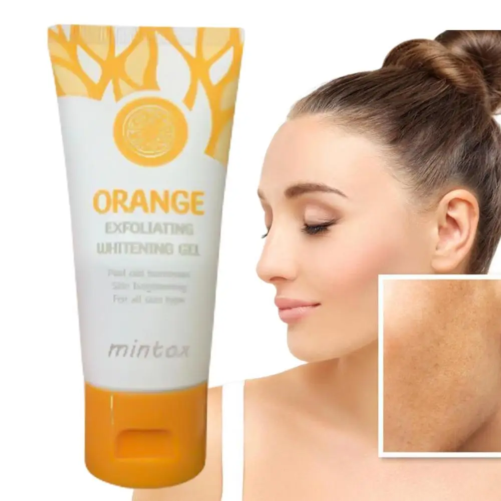 Orange Exfoliating Gel Scrub Cream Shrink Pores Orange Body Scrub Brightening Body Exfoliator For Women Skin Whitening Peeling_voghion.com