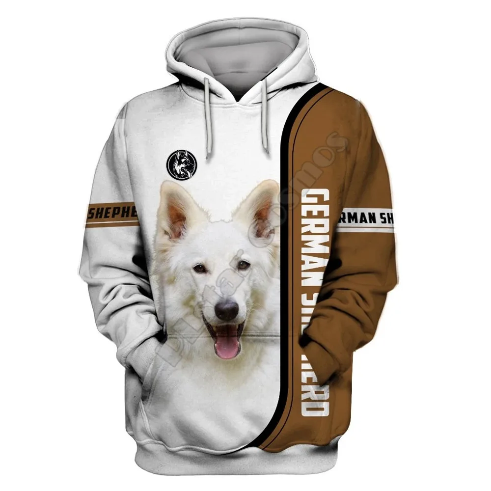 thumbnail image 1 of Sudadera con capucha y estampado 3D por todas partes con diseño de pastor alemán Love Dog Love Dog 01, 1 of 5