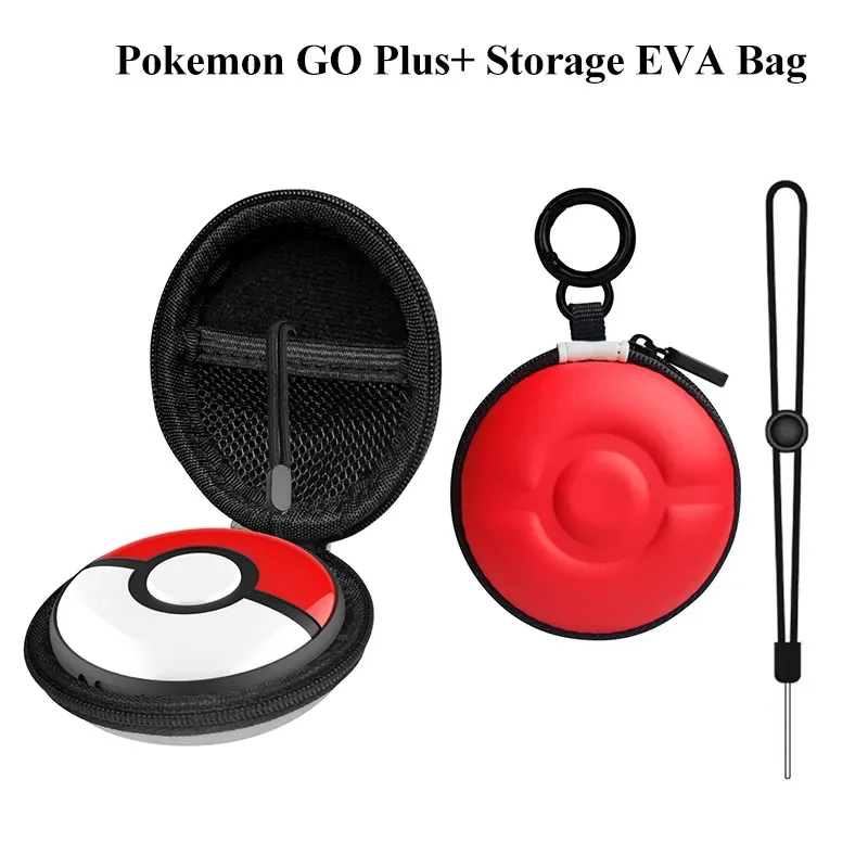 Per Pokemon Go Plus Custodia Con Cerniera In Eva Custodia Protettiva Completa Per Pokemon Go Plus Hard Bag Gp-356 Con Corda Anti-Caduta